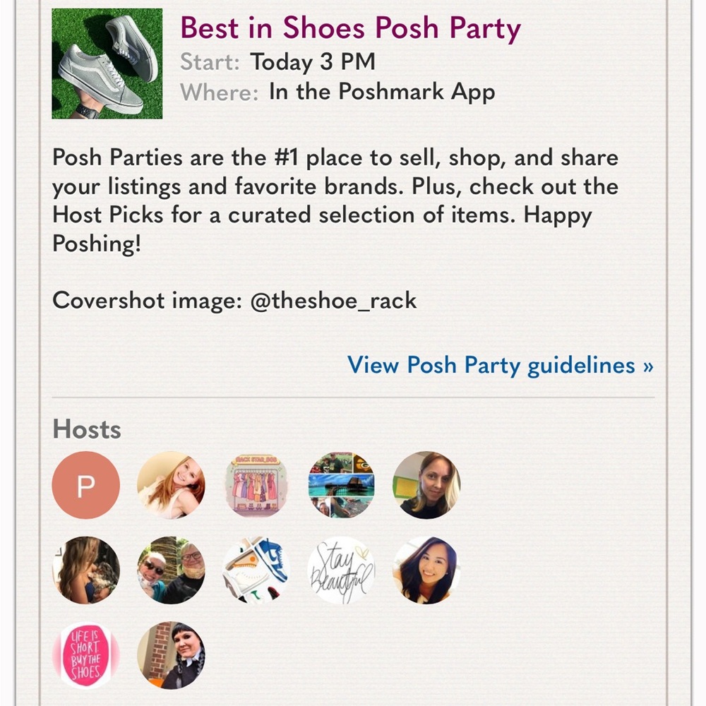 Co-Hosting Posh Party: best in shoes on April 18, 2026!